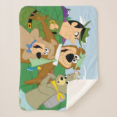 ヨギベアアンドフレンズフレームフォレスト写真 シェルパブランケット (正面)