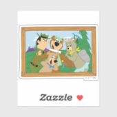 ヨギベアアンドフレンズフレームフォレスト写真 シール (シート)