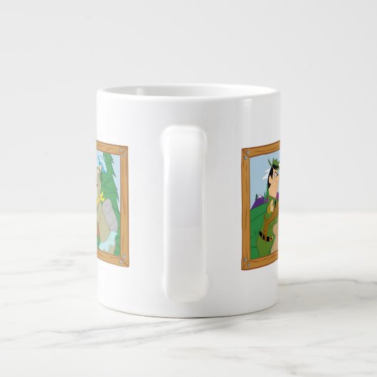ヨギベアアンドフレンズフレームフォレスト写真 ジャンボコーヒーマグカップ (裏面)
