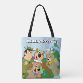 ヨギベアアンドフレンズフレームフォレスト写真 トートバッグ (裏面)