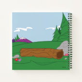 ヨギベアアンドフレンズフレームフォレスト写真 ノートブック (裏面)