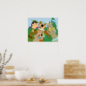 ヨギベアアンドフレンズフレームフォレスト写真 ポスター (キッチン)