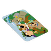 ヨギベアアンドフレンズフレームフォレスト写真 マグネット (右側)