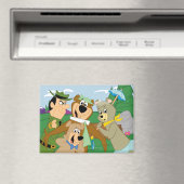 ヨギベアアンドフレンズフレームフォレスト写真 マグネット (インサイチュ (食洗機))