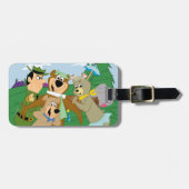 ヨギベアアンドフレンズフレームフォレスト写真 ラゲッジタグ (正面横)
