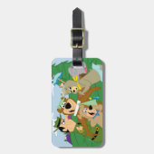 ヨギベアアンドフレンズフレームフォレスト写真 ラゲッジタグ (正面縦)
