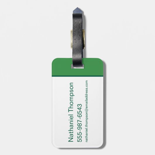 ヨギベアアンドフレンズフレームフォレスト写真 ラゲッジタグ (裏面縦)