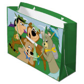 ヨギベアアンドフレンズフレームフォレスト写真 ラージペーパーバッグ (裏面アングル)