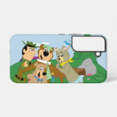 ヨギベアアンドフレンズフレームフォレスト写真 SAMSUNG GALAXYケース (裏面横)