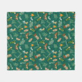 ヨギベアアンドフレンズJellystoneパークキャンプパターン フリースブランケット (正面(横))