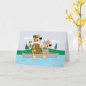 ヨギベアアンドブーブーおもしろいカヌアドベンチャー カード (黄色い花)