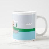 ヨギベアアンドブーブーおもしろいカヌアドベンチャー ジャンボコーヒーマグカップ (右)