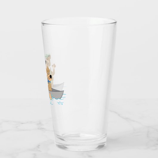 ヨギベアアンドブーブーおもしろいカヌアドベンチャー タンブラーグラス (左)