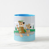 ヨギベアアンドブーブーおもしろいカヌアドベンチャー マグカップ (中央)