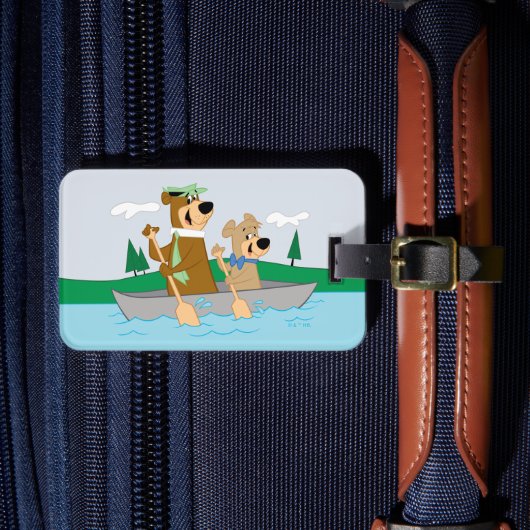 ヨギベアアンドブーブーおもしろいカヌアドベンチャー ラゲッジタグ (正面インサイチュ4)
