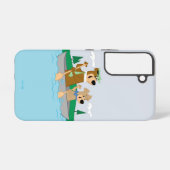 ヨギベアアンドブーブーおもしろいカヌアドベンチャー SAMSUNG GALAXYケース (裏面横)