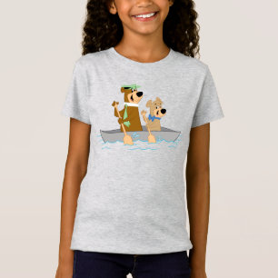 ヨギベアアンドブーブーおもしろいカヌアドベンチャー Tシャツ