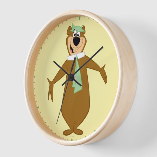 ヨギベアウェルカム 壁時計 (傾斜)