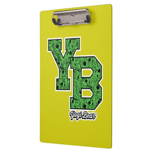 ヨギベアパターン(の模様が)あるバーシティ文字 クリップボード (左)