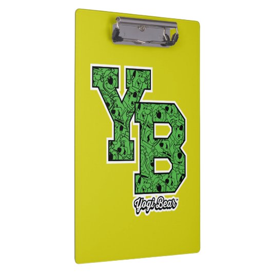 ヨギベアパターン（の模様が）あるバーシティ文字 クリップボード (右)