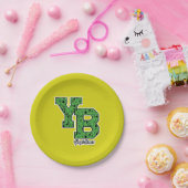 ヨギベアパターン（の模様が）あるバーシティ文字 ペーパープレート (パーティー)