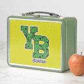 ヨギベアパターン(の模様が)あるバーシティ文字 メタルランチボックス (インサイチュ)