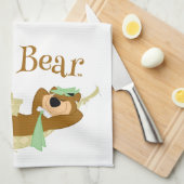 ヨギベアーピクニックハンモック昼寝時間 キッチンタオル (四つ折り)