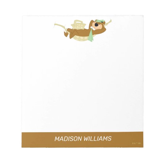 ヨギベアーピクニックハンモック昼寝時間 ノートパッド (正面)