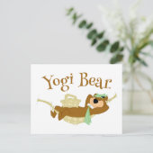 ヨギベアーピクニックハンモック昼寝時間 ポストカード (スタンド正面)