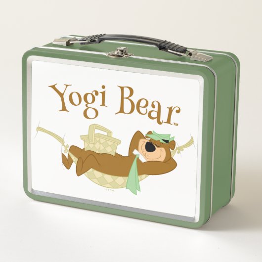 ヨギベアーピクニックハンモック昼寝時間 メタルランチボックス (正面)