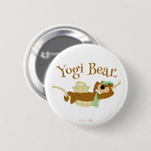 ヨギベアーピクニックハンモック昼寝時間 缶バッジ (正面&裏面)