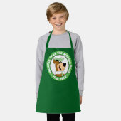 ヨギベア笑顔ポートレート エプロン (着用した状態)