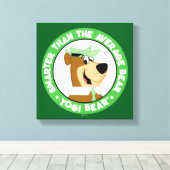 ヨギベア笑顔ポートレート キャンバスプリント (インサイチュ (ウッドフロア))