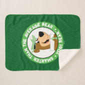 ヨギベア笑顔ポートレート シェルパブランケット (正面(横))