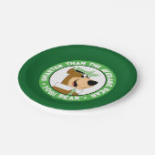 ヨギベア笑顔ポートレート ペーパープレート (アングル)