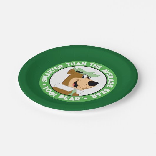 ヨギベア笑顔ポートレート ペーパープレート (アングル)