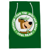 ヨギベア笑顔ポートレート ミディアムペーパーバッグ (正面)