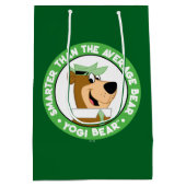 ヨギベア笑顔ポートレート ミディアムペーパーバッグ (裏面)