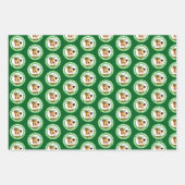 ヨギベア笑顔ポートレート ラッピングペーパーシート (正面)