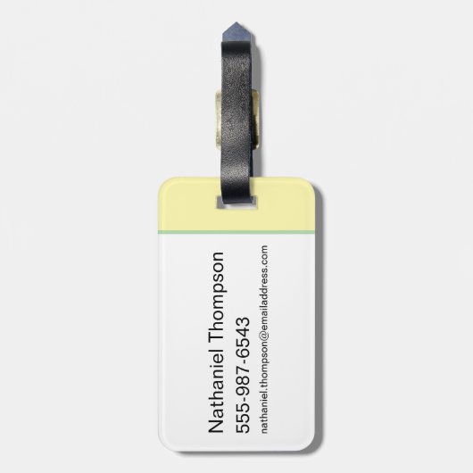 ヨギベア運ズシンディーベア ラゲッジタグ (裏面縦)