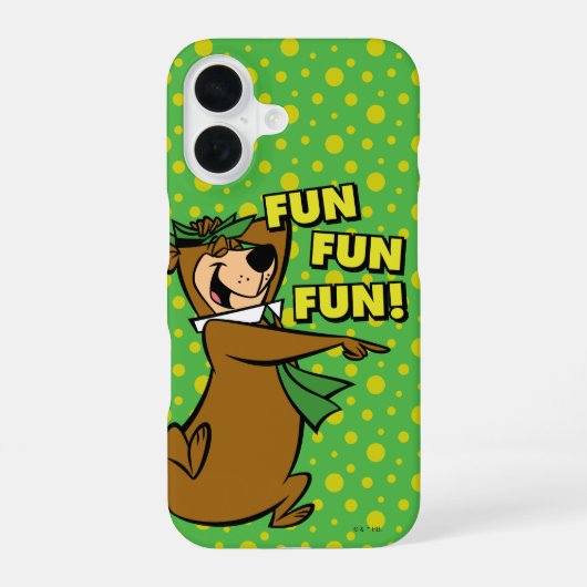 ヨギベア 楽しい 楽しい 楽しい iPhone 16ケース (裏面)
