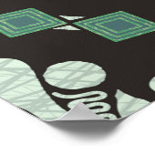 ヨギヤカルタのバティック パラン、様々なモダンなパターン ポスター (角)