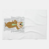 ヨギ頭が切れるは平均熊より キッチンタオル (横)