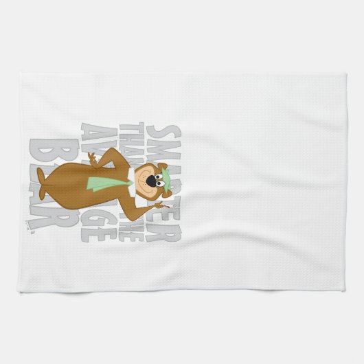 ヨギ頭が切れるは平均熊より キッチンタオル (横)