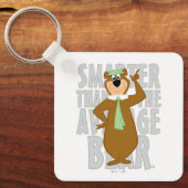 ヨギ頭が切れるは平均熊より キーホルダー (正面)