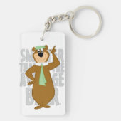 ヨギ頭が切れるは平均熊より キーホルダー (裏面)