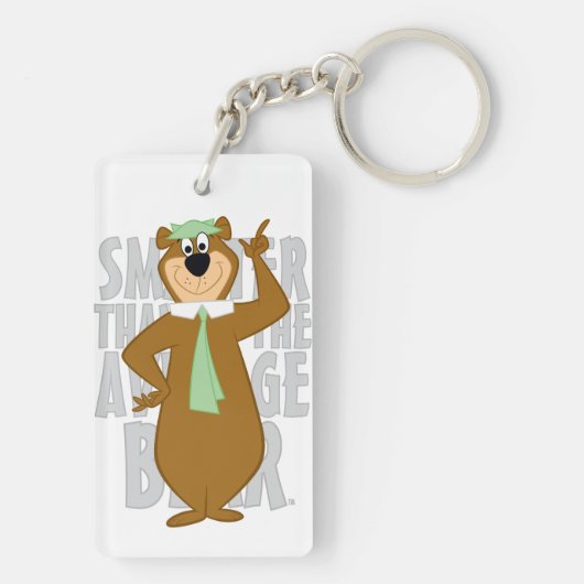 ヨギ頭が切れるは平均熊より キーホルダー (裏面)