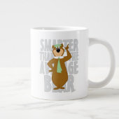 ヨギ頭が切れるは平均熊より ジャンボコーヒーマグカップ (右)