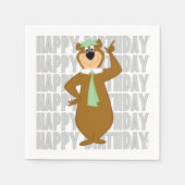 ヨギ頭が切れるは平均熊より スタンダードカクテルナプキン (正面)