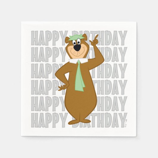 ヨギ頭が切れるは平均熊より スタンダードカクテルナプキン (正面)